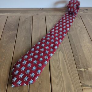 Vineyard Vines Red Pomfret School Crest Tie